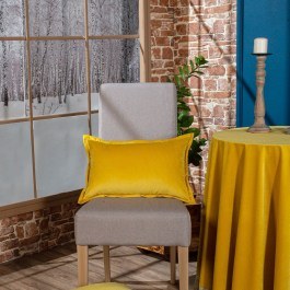 Μαξιλαροθήκη Διακοσμητική Velvet 14 Yellow Teoran YELLOW