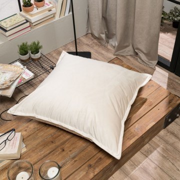 Decorative Floor Pillowcase Velvet 01 Ivory Teoran