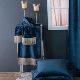 Μαξιλαροθήκη Διακοσμητική Δαπέδου Velvet 04 Petrol Teoran PETROL