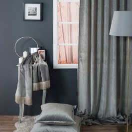 Μαξιλαροθήκη Διακοσμητική Δαπέδου Velvet 11 Silver Teoran SILVER