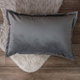 Μαξιλάρι Διακοσμητικό (Με Γέμιση) Velvet 11 Silver Teoran SILVER