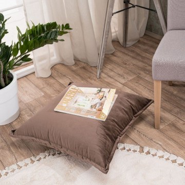 Pillow Floor Decorative (Filled) Velvet 03 Brown Teoran