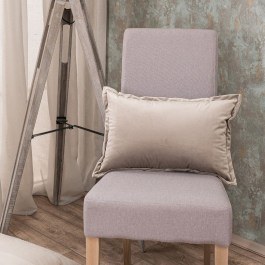 Decorative Pillow (With Filling) Velvet 07 Taupe Teoran TAUPE