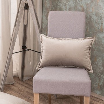 Μαξιλάρι Διακοσμητικό (Με Γέμιση) Velvet 07 Taupe Teoran