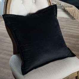Decorative Pillow (With Filling) Velvet 06 Black Teoran BLACK