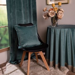 Cushion Velvet 15 Pine Green Teoran PINE