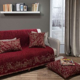 Decorative Pillow (With Filling) Δαπέδου Atlanta 10 Bordo Teoran BORDO