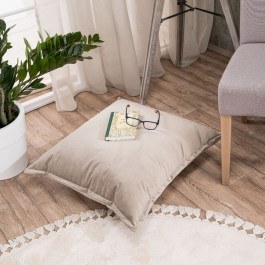Decorative Floor Pillow (With Filling) Velvet 07 Taupe Teoran TAUPE