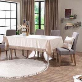 Tablecloth Velvet 01 Ivory Teoran IVORY