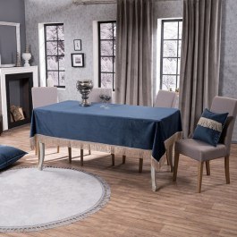 Tablecloth Velvet 04 Petrol Teoran PETROL