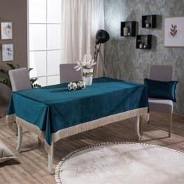 Tablecloth Velvet 13 Turquise Teoran TURKUAZ