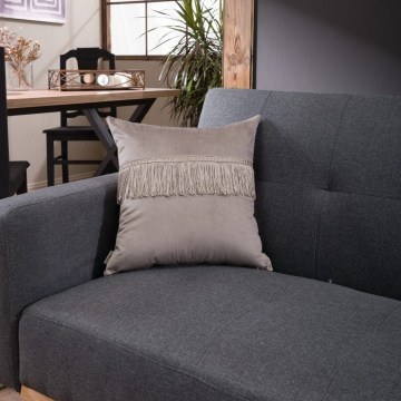 Decorative Pillow (With Filling) Velvet 07 Taupe Teoran