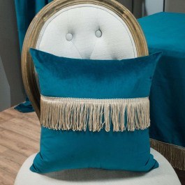 Decorative Pillow (With Filling) Velvet 13 Turquise Teoran TURKUAZ