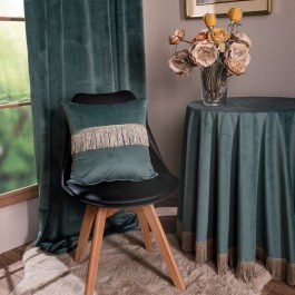 Cushion Velvet 15 Pine Green Teoran PINE