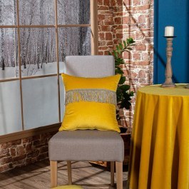 Cushion Velvet 14 Yellow Teoran YELLOW