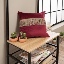 Cushion Velvet 10 Bordeaux Teoran bordo