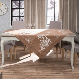 Square Tablecloth J6949 03 Brown Teoran BROWN