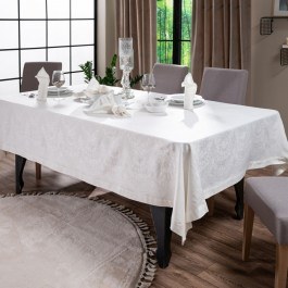 Tablecloth Etienne 00 White Teoran WHITE