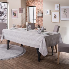 Tablecloth Rochelle 03 Grey Teoran GREY