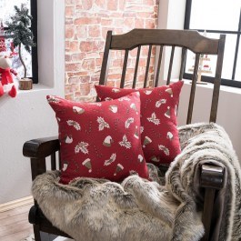 Christmas Cushion Cover Saxen 10 Red Teoran RED