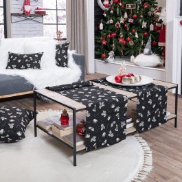 Τραβέρσα Χριστουγεννιάτικη Saxen 06 Black Teoran BLACK