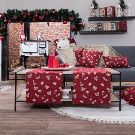 Τραβέρσα Χριστουγεννιάτικη Saxen 10 Red Teoran RED