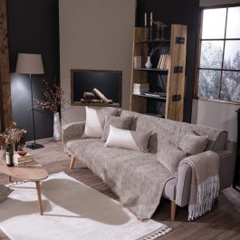 Throw Hampton 05 Taupe Teoran TAUPE