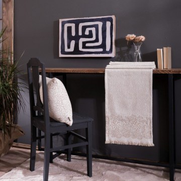 Table Runner Mineapolis 01 Ecru Teoran