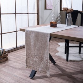 Table Runner Mineapolis 02 Beige Teoran BEIGE