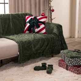 Sofa Blanket Boon 16 Gift Wrapped Green Teoran GREEN