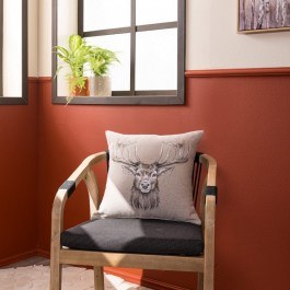 Μαξιλαροθήκη Διακοσμητική Reindeer 01 Beige Teoran BEIGE