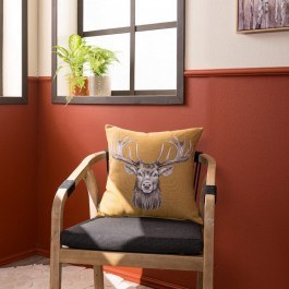 Μαξιλαροθήκη Διακοσμητική Reindeer 08 Mustard Teoran MUSTARD