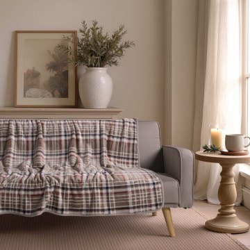 Κουβέρτα Καναπέ Berries 02 Beige Teoran