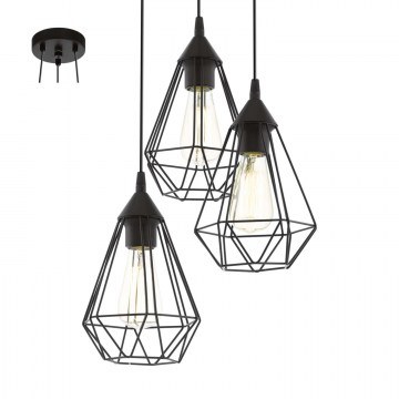 Lighting Ceiling Tarbes 94191 Black Eglo