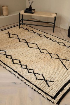Carpet Souk 120X170 Bleach-Black Asiatic London