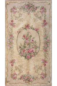 3 Piece Bedroom Carpet Set Ibiza Aubusson 204-J Beige 75X490 Klonaras
