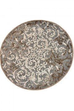 Χαλί Zira 6236 Grey-Cream Round Klonaras