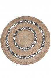 Carpet Parmala Natural-Charcoal 150X150 Round Klonaras NATURAL-CHARCOAL