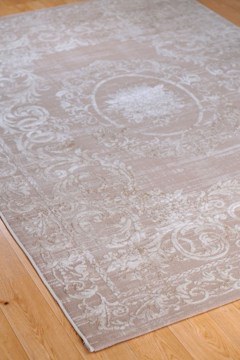 3 Piece Bedroom Carpet Set Velvet Vintage 4664 Cream-Beige 67X490 Klonaras