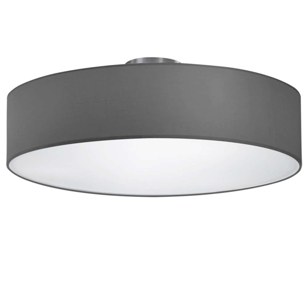 Φωτιστικό Οροφής - Πλαφονιέρα Hotel 603900311 3xE27 60W Φ50cm 17cm Grey Trio Lighting