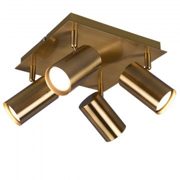 Ceiling Light - Spot Marley 802430404 4xGU10 35W 24x24x15cm Brass Mat Trio Lighting