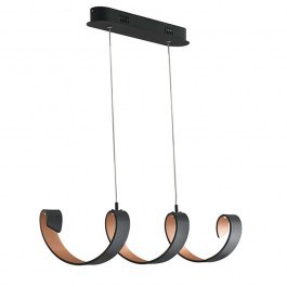 Ceiling Light Led-Helix-S4 NER 0W 4000Κ1600lm Black Luce Ambiente Design BLACK