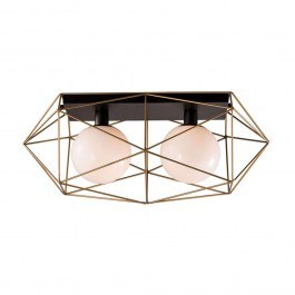 Ceiling Light I-Abraxas-PL2 Oro Black-Gold Luce Ambiente Design BLACK-GOLD