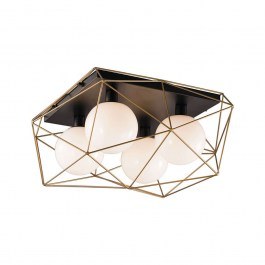 Ceiling Light I-Abraxas-PL4 Oro Black-Gold Luce Ambiente Design BLACK-GOLD