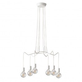Ceiling Lamp Habitat I-HABITAT-S6 BCO 6xE27 66x39cm White Luce Ambiente Design WHITE