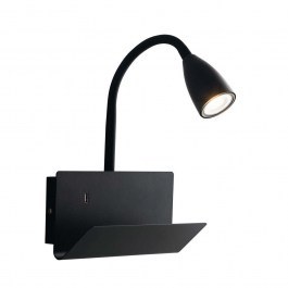 Wall Lamp Με Usb I-Gulp-AP NER Black Luce Ambiente Design BLACK