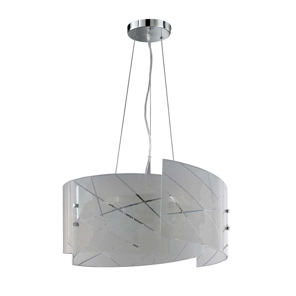Φωτιστικό Οροφής Sandrina 301200300 Ø50x150cm White-Chrome Trio Lighting