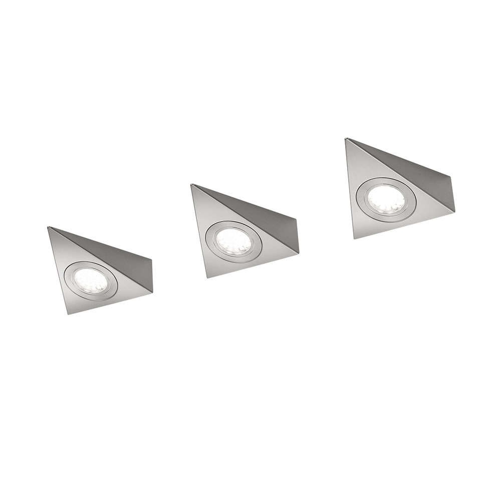 Φωτιστικό Τοίχου-Σποτ Σετ 3Τμχ Ecco 3x200Lm 12x4x11cm Nickel Mat 273370307 Trio Lighting