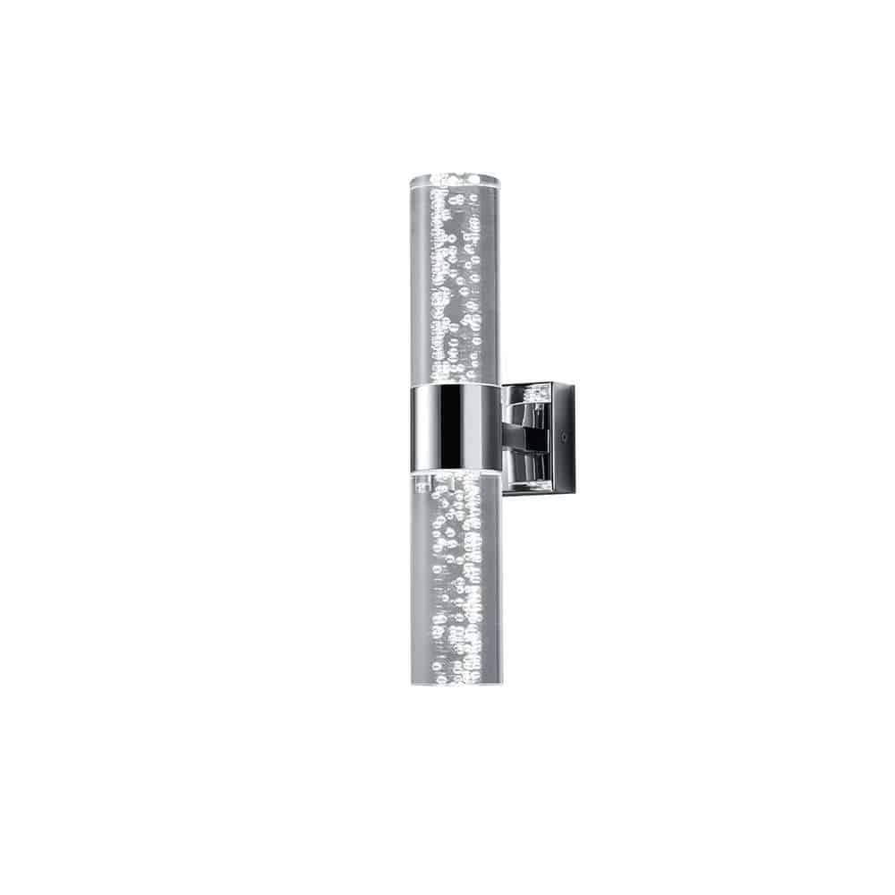 Φωτιστικό Τοίχου Led Bolsa 2x300Lm 7x30cm Chrome-Clear 282410206 Trio Lighting