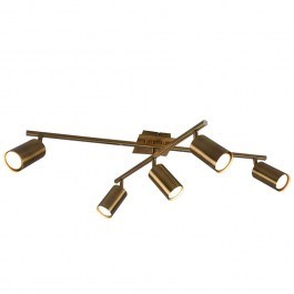 Ceiling Light - Spot Marley 612400504 5xGU10 35W 77,4x57,4x22,4cm Brass Mat Trio Lighting BRASS